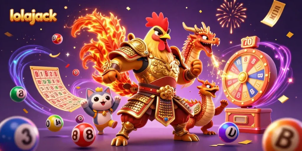 Engage in thrilling gameplay at lolajack with dynamic lottery elements and colorful characters.